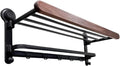 Suction Cup Wooden Walnut Folding Bath Towel Rack Bathroom Toilet Accessories Wall-Mounted Storage Shelf Hardware Sets(Towel Rack PX)