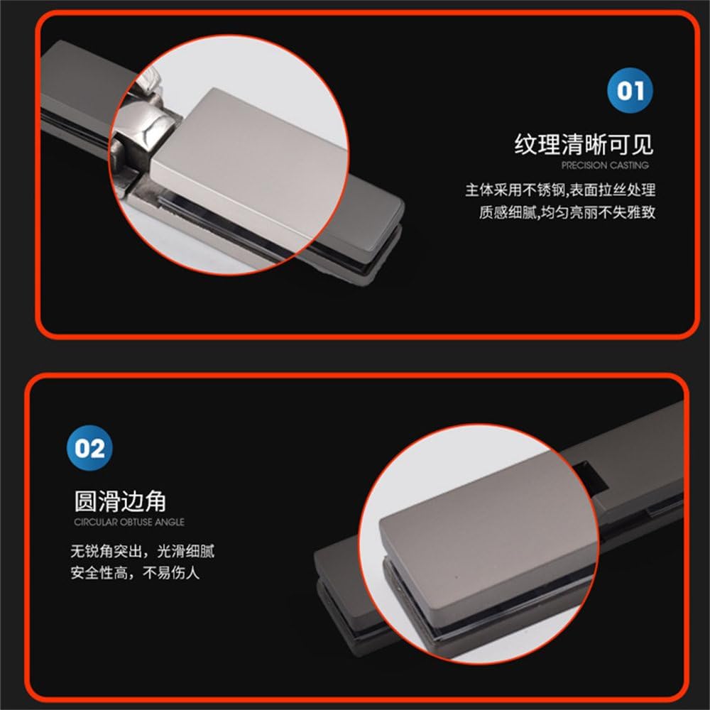 Door Stop Stopper Holder 304 Stainless Steel Bathroom Glass Long Strip Inside and Outside Opening