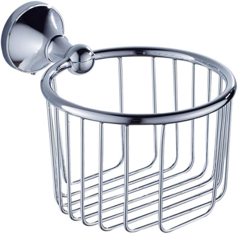 Chrome Bathroom Hardware Set Brass Chrome Double Towel Bar Toilet Brush Shelf WC Paper Roll Holder for Bathroom Accessories Set,Paper Basket