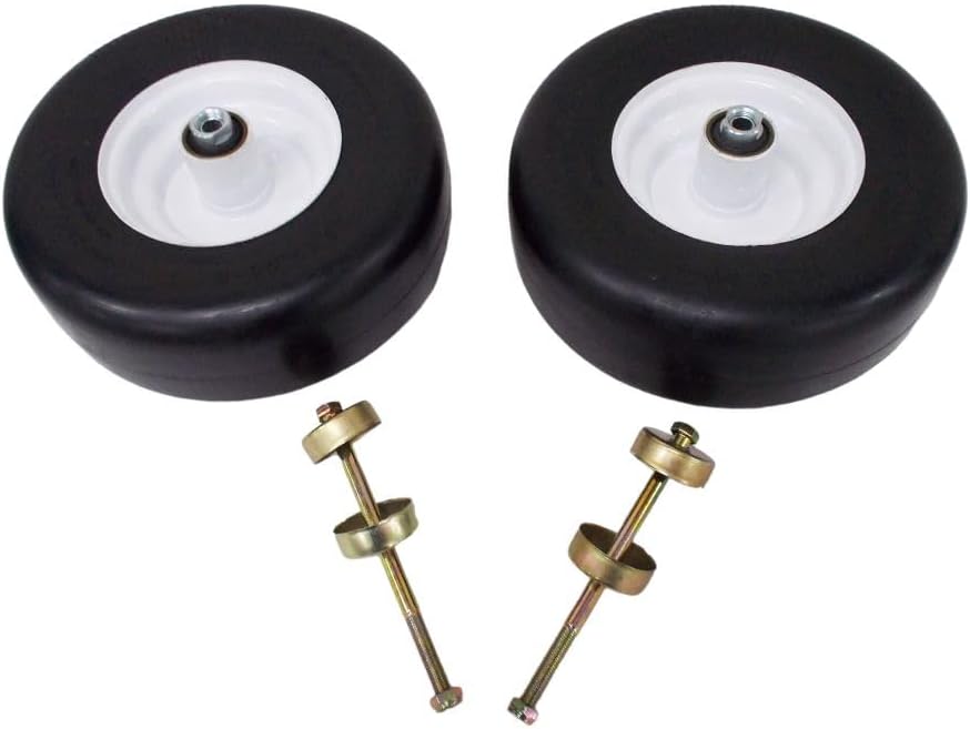 2 Pack 13x5x6 White No Flat Front Solid Tire Puncture Proof Fits Exmark Mowers Matching The Following part Numbers 1-632250, 1-634662 109-9126 - 103-3051 - 126-5360