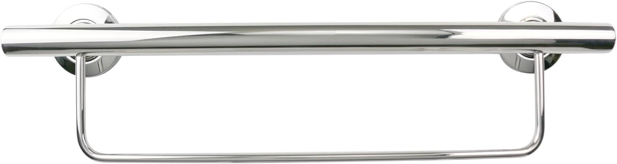 24' Designer Newport Wall Mount Bathroom Shower Grab Bar with Towel Bar, Polished Finish