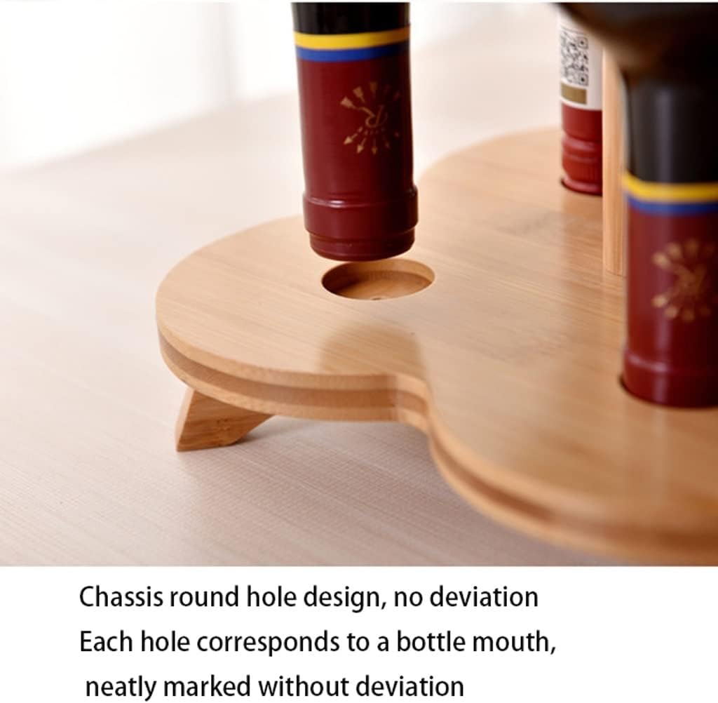 Wine Rack Wine Rack Freestanding Floor, Bamboo Wine Racks Countertop Cabinet Wine Holder Wine Storage Shelf for Kitchen Bar Home Decor Countertop Organizer (Color : 15 Holes)