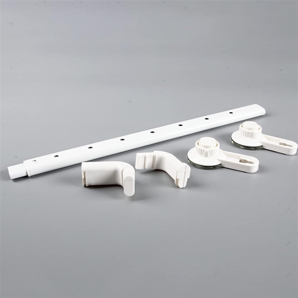 1/2pcs Aluminum Alloy Suction Cup Towel Bar Bathroom Punch Free Towel Rack Hanger Kitchen Storage Shelf Holder Adjustable 52-82CM Wall Mounted Towel Bar