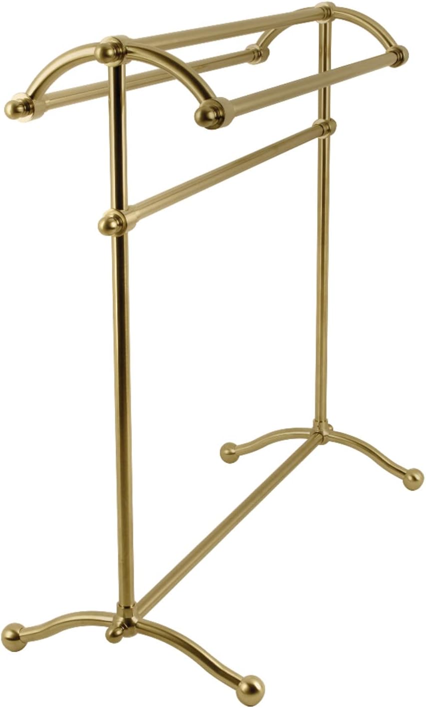 Kingston Brass CC2297 Vintage 30-Inch Freestanding Towel Rack, Brushed Brass