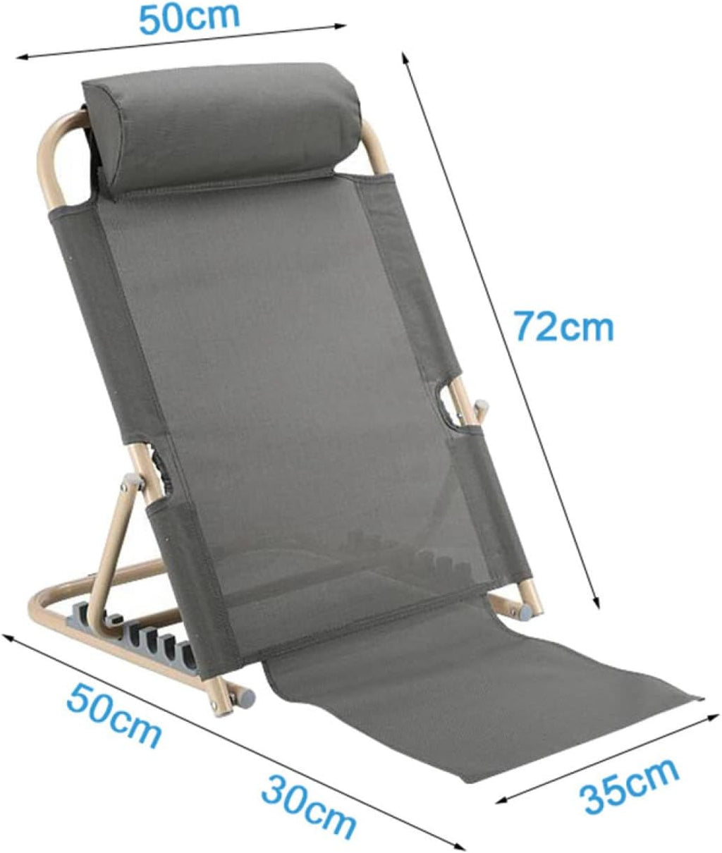 Multi-Position Back Rest Support Seat,Elderly Bed Care, Paralyzed Patient Beds, Backrest Cushion Chair,Bed Back Rest Adjustable Angle, Mobility Disability Support Aid,Grey