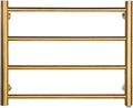 Towel Warmer, Gold Electric Heated Towel Rack Stainless Steel Electric Drying Rack Wall Mounted Bath Towel Heater with 4 Bars Clothes Airer Dryer for Bathroom, 45×54×12cm,Ha(