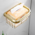 Full Copper Towel Rack Kit European Gold Bath Towel Holder Bathroom Towel Bar Shelving Hardware Bathroom Set,Paper basket9