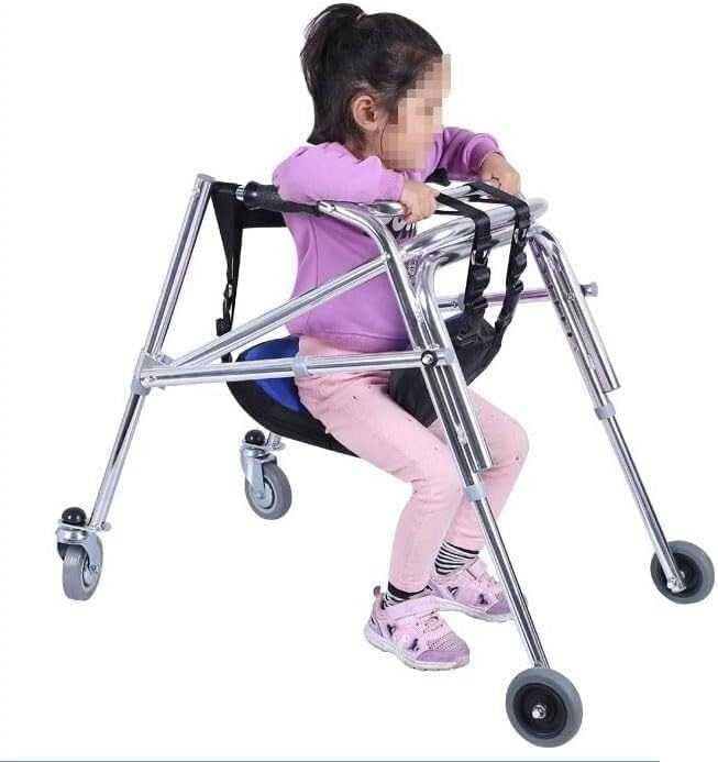 Adjustable Height Folding Walker for Kids with Cerebral Palsy, Disability Rehabilitation Walking Frame for Children, Aid for Auxiliary Walking