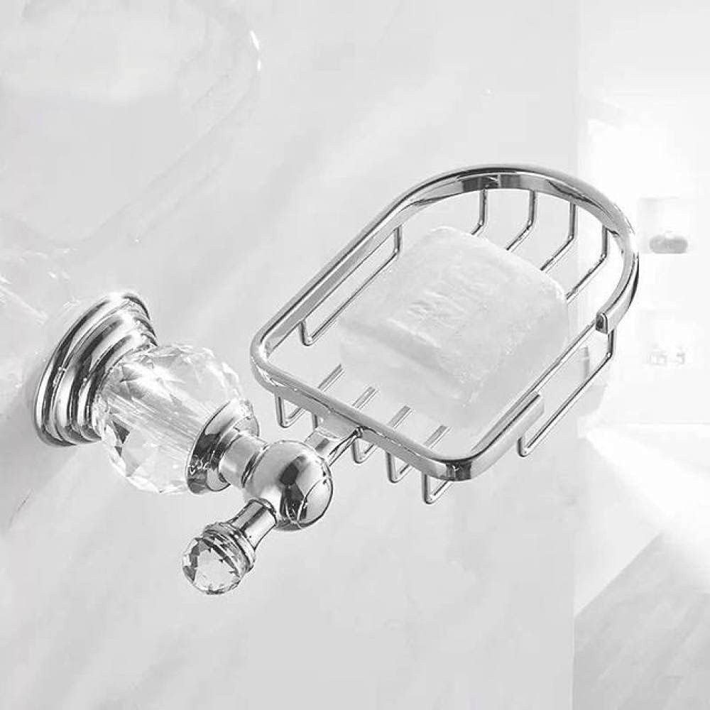 Bathroom Hardware Set Crystal Bath Towel ShelfSliver Chrome Towel Bar Toilet Brush Holder Robe Hook