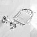 Bathroom Hardware Set Crystal Bath Towel ShelfSliver Chrome Towel Bar Toilet Brush Holder Robe Hook