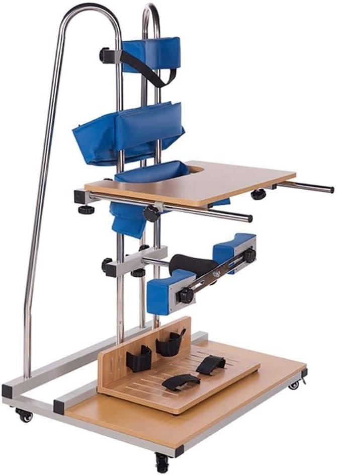 FoRes Children Standing Frame Stand Lower Limb Rehabilitation Equipment Double Straps to Fix The Body Table Top Lift Adjustable Adjustable Height for Cerebral Palsy Lower Limb Disability