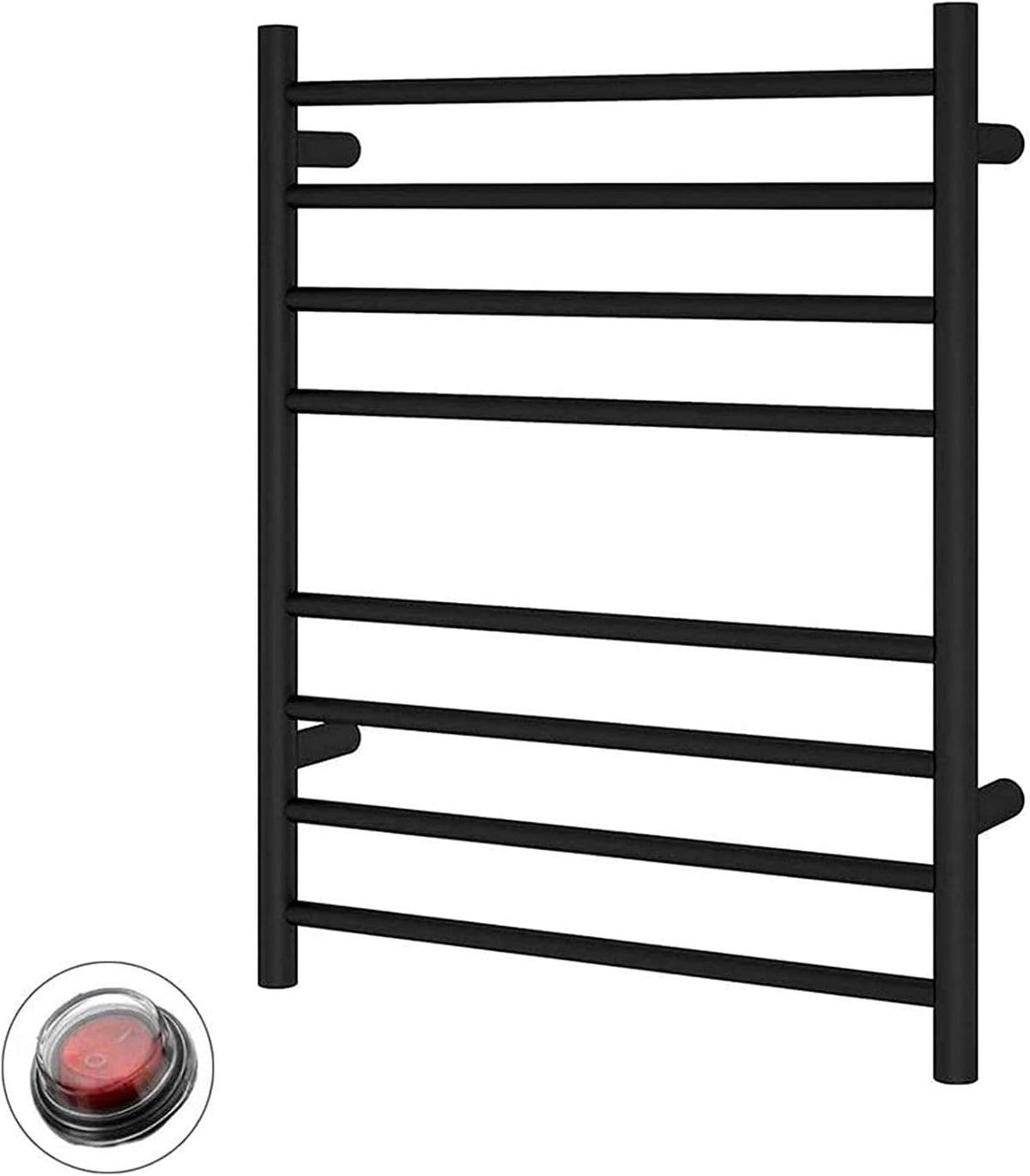 Electric Towel Rack,Wallmounted Tower Warmer Bar 4+4 Heated Bars Towel Drying Rack Heated 80W 25.6X21.6X4.4 in,Plug in,Bath Towel Dryer, Hard Wired