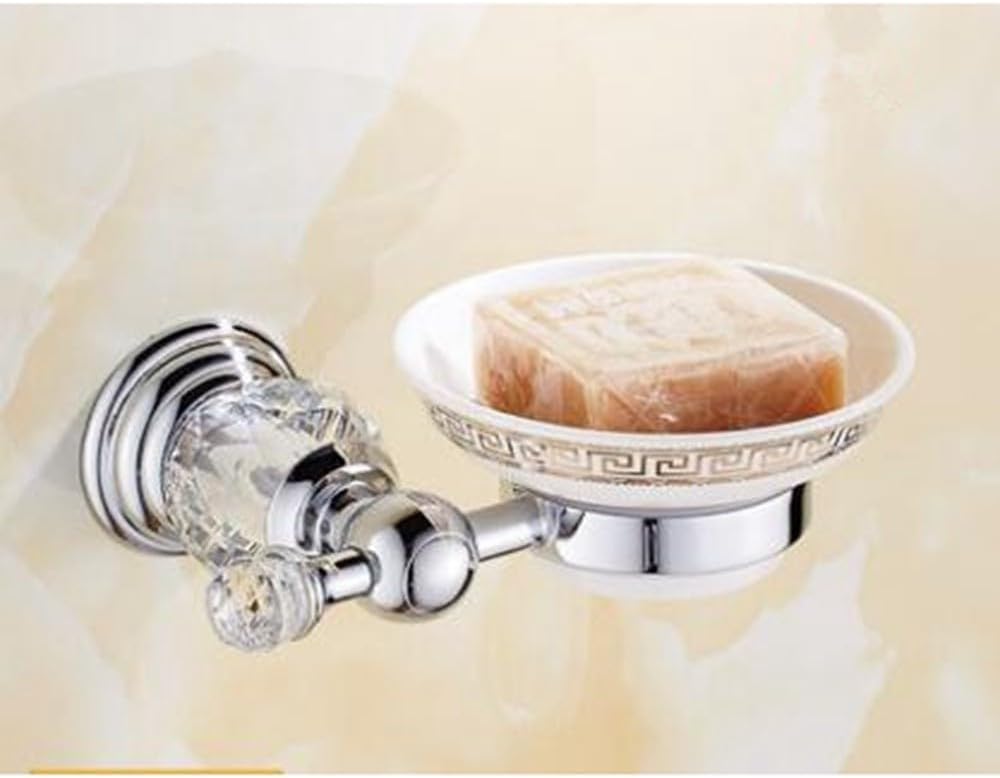 Crystal Bath Hardware Chrome Toilet Brush Holder,Paper Holder,Towel Bar,Soap Basket,Hook Brass Towel Rack Bathroom Accessoriest,soap dish11