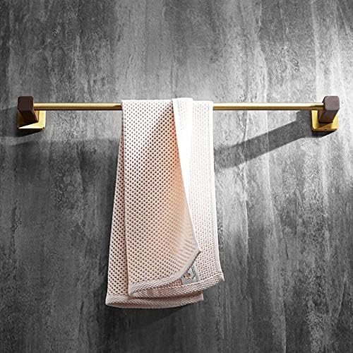 Towel Rack No Drilling Towel Holder Wooden Towel Bar Single Rod Adhesive Wall Mounted for Bathroom bathroom-60cm