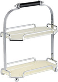 2-Tier Bathroom Corner Shelf with Handle, Bathroom Counter Organizer, Kitchen Countertop Organizer, Makeup Shelf Organizer and Storage, Perfect Storage Tray for Bathroom, Kitchen, Vanity(B)