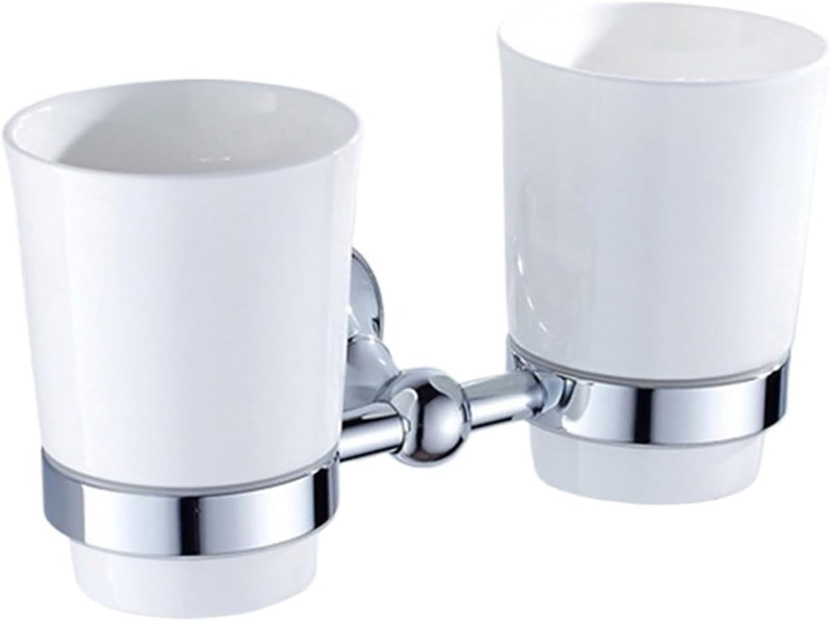 Polished Chrome Wall Mounted Bathroom Accessories Set Towel Bar Soap Dish Robe Hook Toilet Paper Holder Toothbrush(Toothbrush Holder)