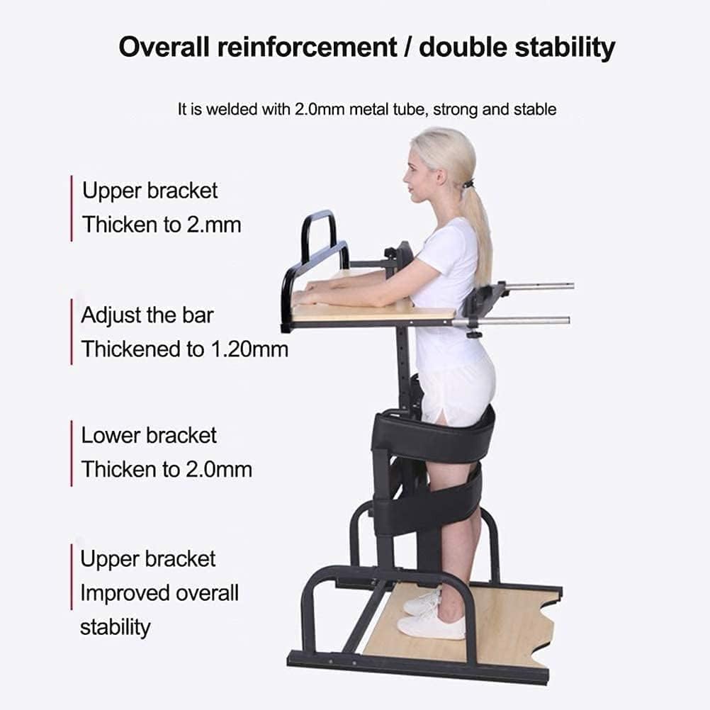 Standard Walkers, Stand Lower Limb Rehabilitation Equipment, Adjustable Height Walking Aid Standing Frame for Disabled, Stroke Hemiplegia Rehabilitation Training,with Inclined Plate (Size : Without i