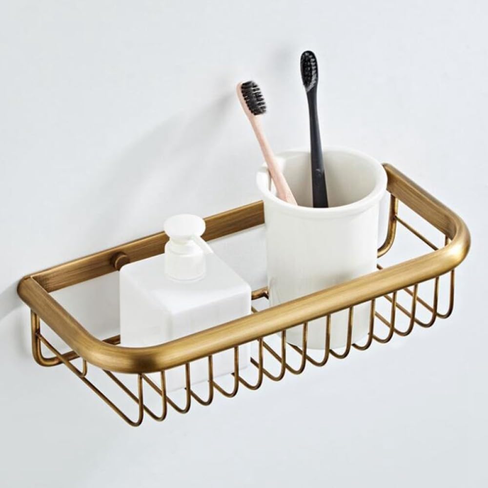 Antique Brass Bathroom Accessories Hardware Set Towel Bar Rail Rack Toilet Paper Holder Toilet Brush Shower Soap Dish Holder,30cm