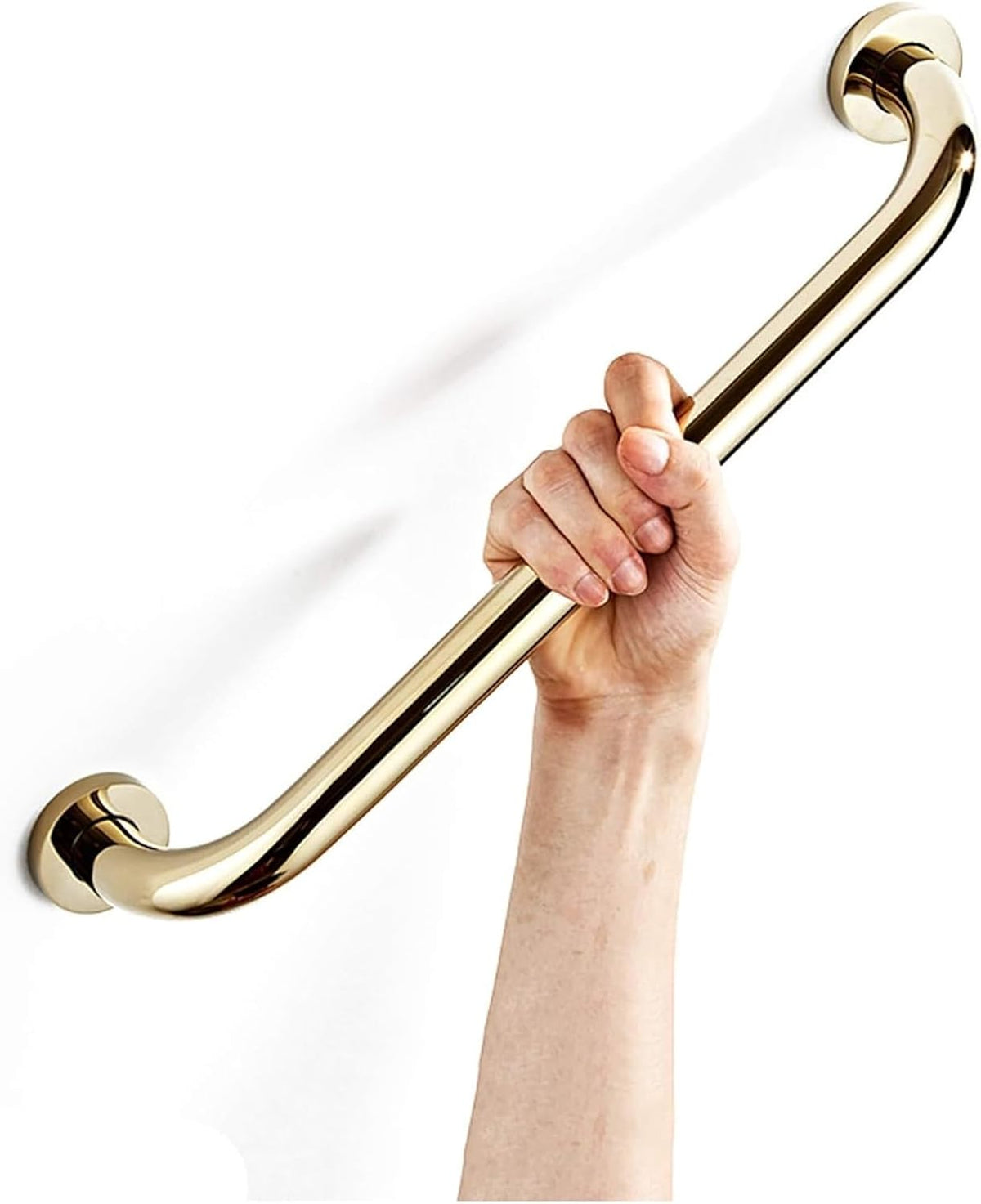 Grab Bar Grab Rails,Hand Rail Disability Aids Antique Bathroom in Brass/Steel, Bath Handicap Safety Handle for Showers, Bathtubs, Wc, Balance Handrail, 35Cm/14Inch, Gold
