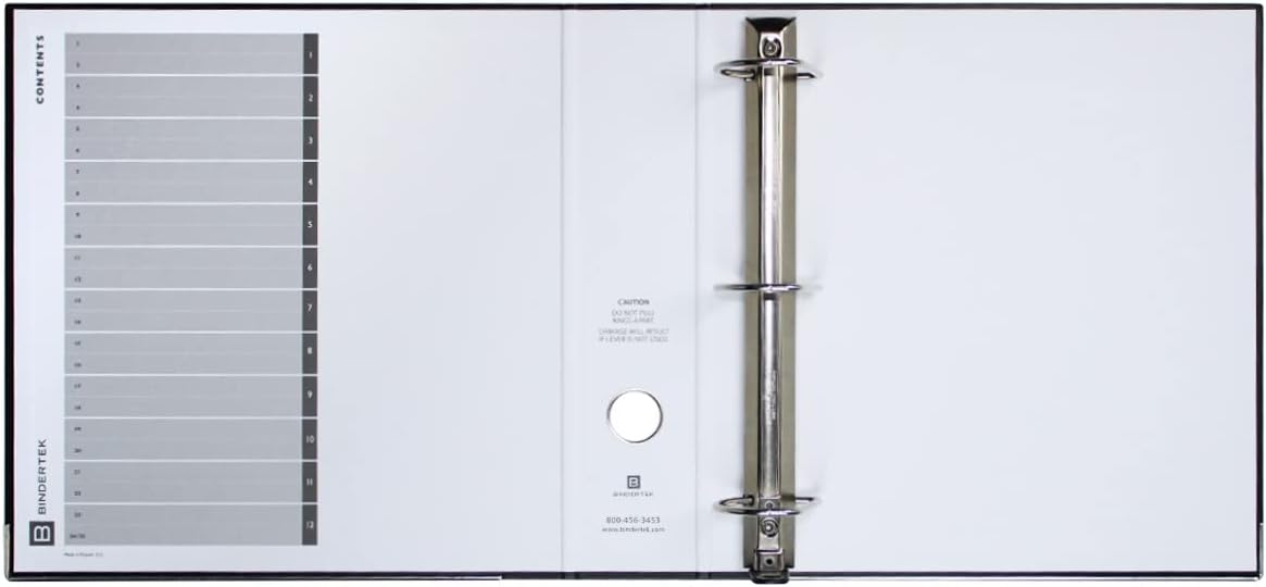 Bindertek 3-Ring Premium Binder, Pack of 5 - Barrister Black, 3' Spine Width, 525 Sheet Capacity, 2' D-Rings, Linen-Textured Covers, Steel Reinforced Edges, Spine Label Included