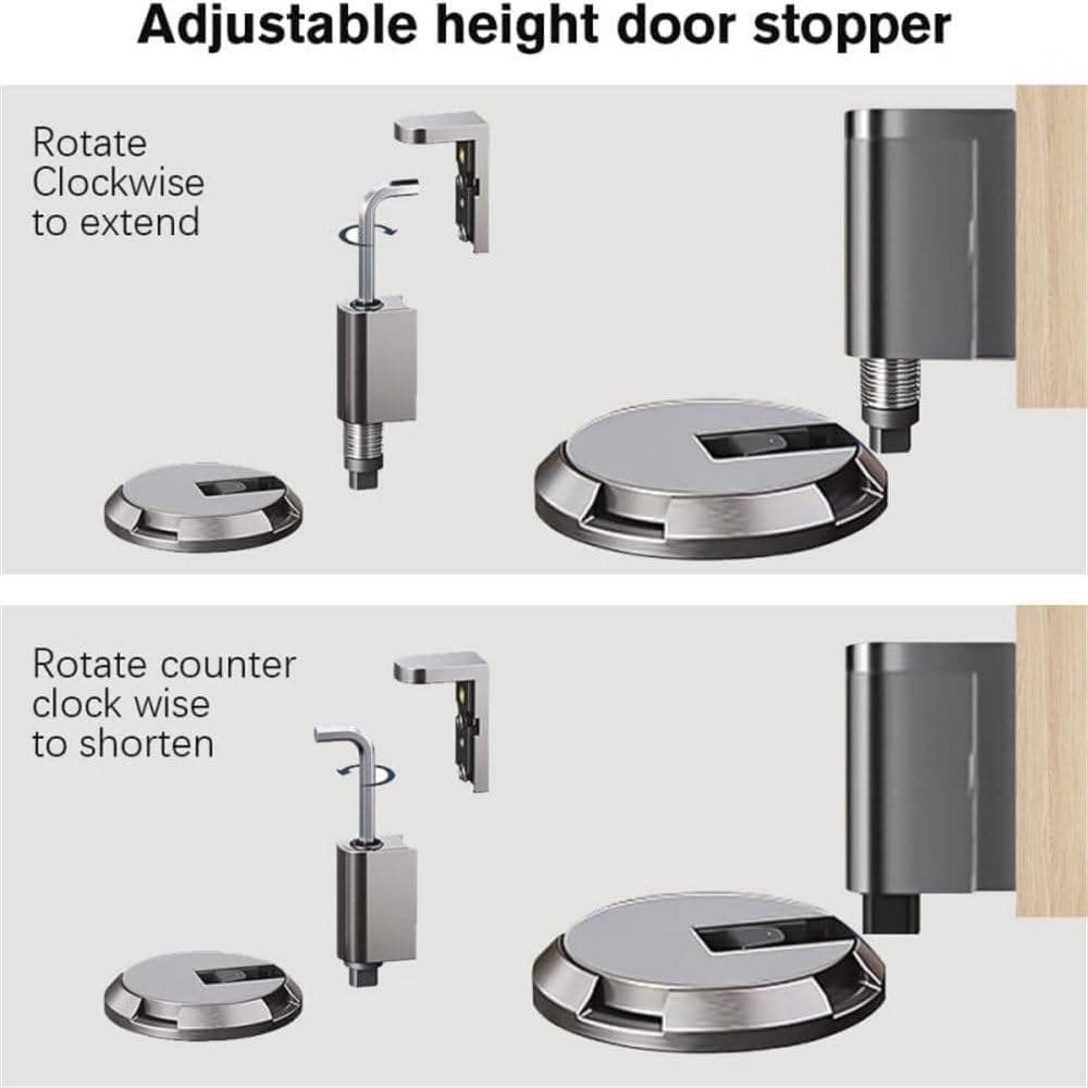 Door Stop Stopper Holder Mechanical Heavy Duty Magnetic Adjustable Non-Punch Suction Furniture Hardware