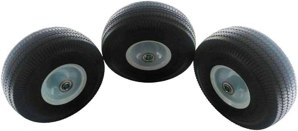 Proven Part 3-Pack Wheel Assembly No Flat 4.10X3.5-4 Fits Little Wonder Front Tire