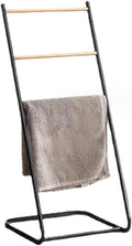Standing Towel Rack Towel Stand Towel Holder Iron Free Standing Towel Rack 3 Tier Wooden Bar Towel Stand Towel Holder for Bathroom Towel Shelf Freestanding Towel Rack (A 15.7 * 14.7 * 38.6 in)