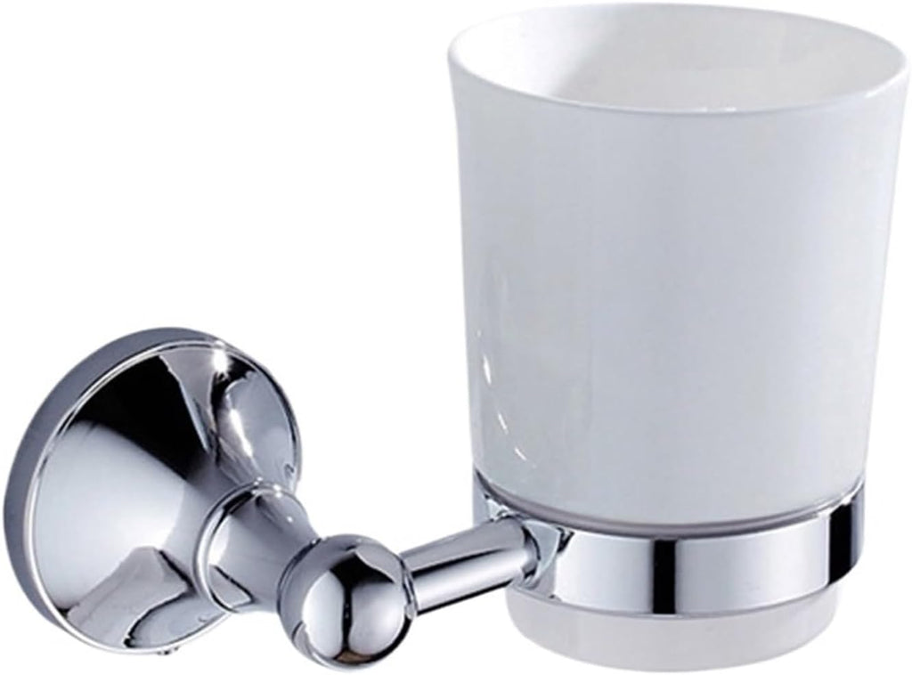Polished Chrome Wall Mounted Bathroom Accessories Set Towel Bar Soap Dish Robe Hook Toilet Paper Holder Toothbrush(Toothbrush Holder2)