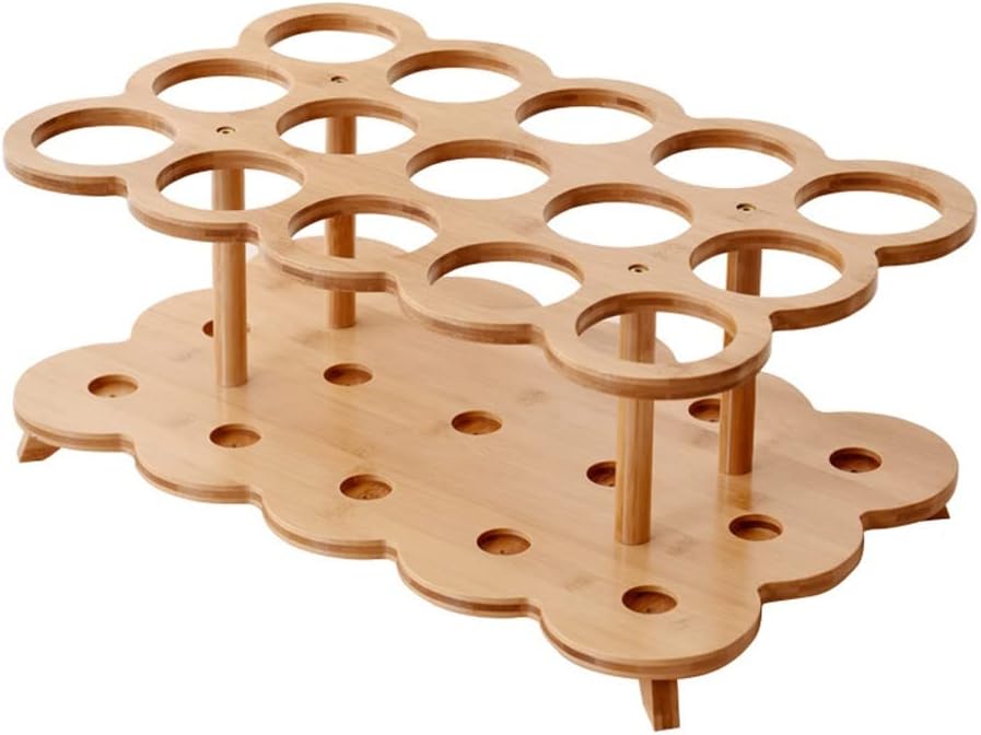 Wine Rack Wine Rack Freestanding Floor, Bamboo Wine Racks Countertop Cabinet Wine Holder Wine Storage Shelf for Kitchen Bar Home Decor Countertop Organizer (Color : 15 Holes)