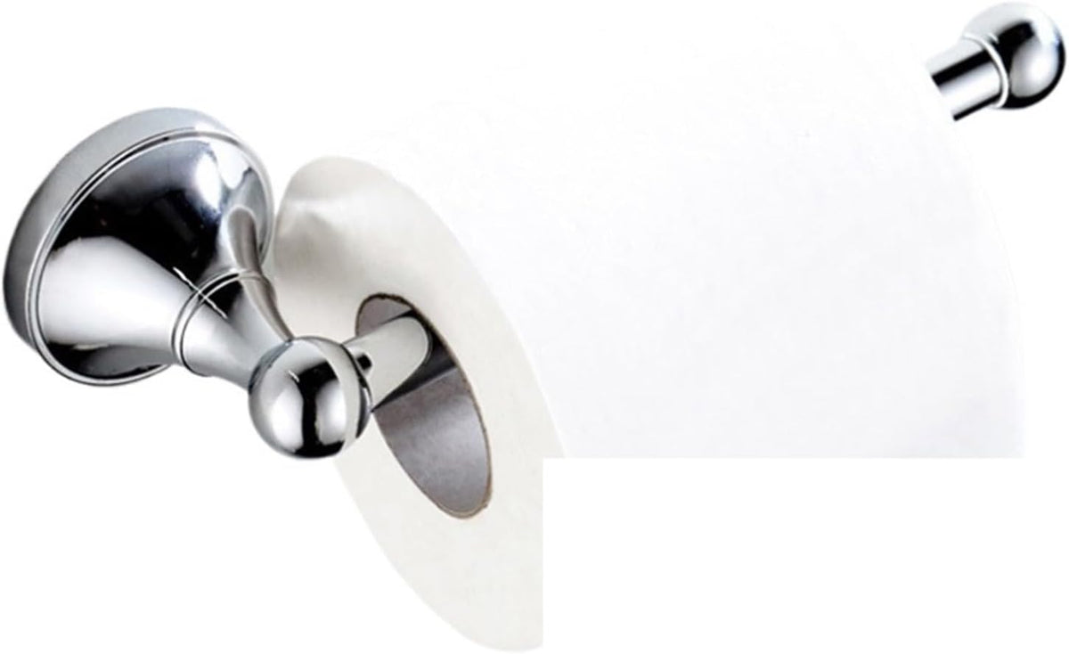 Polished Chrome Wall Mounted Bathroom Accessories Set Towel Bar Soap Dish Robe Hook Toilet Paper Holder Toothbrush(Toilet Paper Holder2)