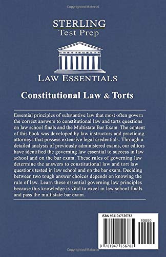 Constitutional Law & Torts, Law Essentials: Governing Law for Law School and Bar Exam Prep
