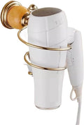 Bathroom Accessories Bath Shelf Gold Paper Holder,Towel Bar,Soap, Rack,Glass,Hook Bathroom Hardware Brass Jade(Hair Dryer Holder)