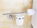 Crystal Bath Hardware Chrome Toilet Brush Holder,Paper Holder,Towel Bar,Soap Basket,Hook Brass Towel Rack Bathroom Accessoriest,Toilet Brush holder6