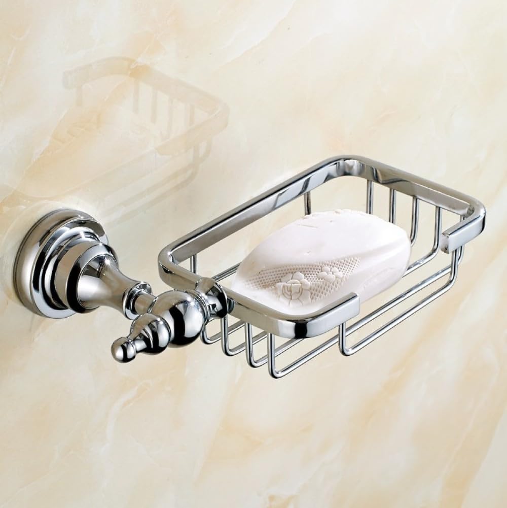 Bathroom Hardware Set Chrome Polished Bath Rack Paper Holder Toothbrush Holder Towel Bar Coat Hook Bathroom Accessories,Soap Dish Holder