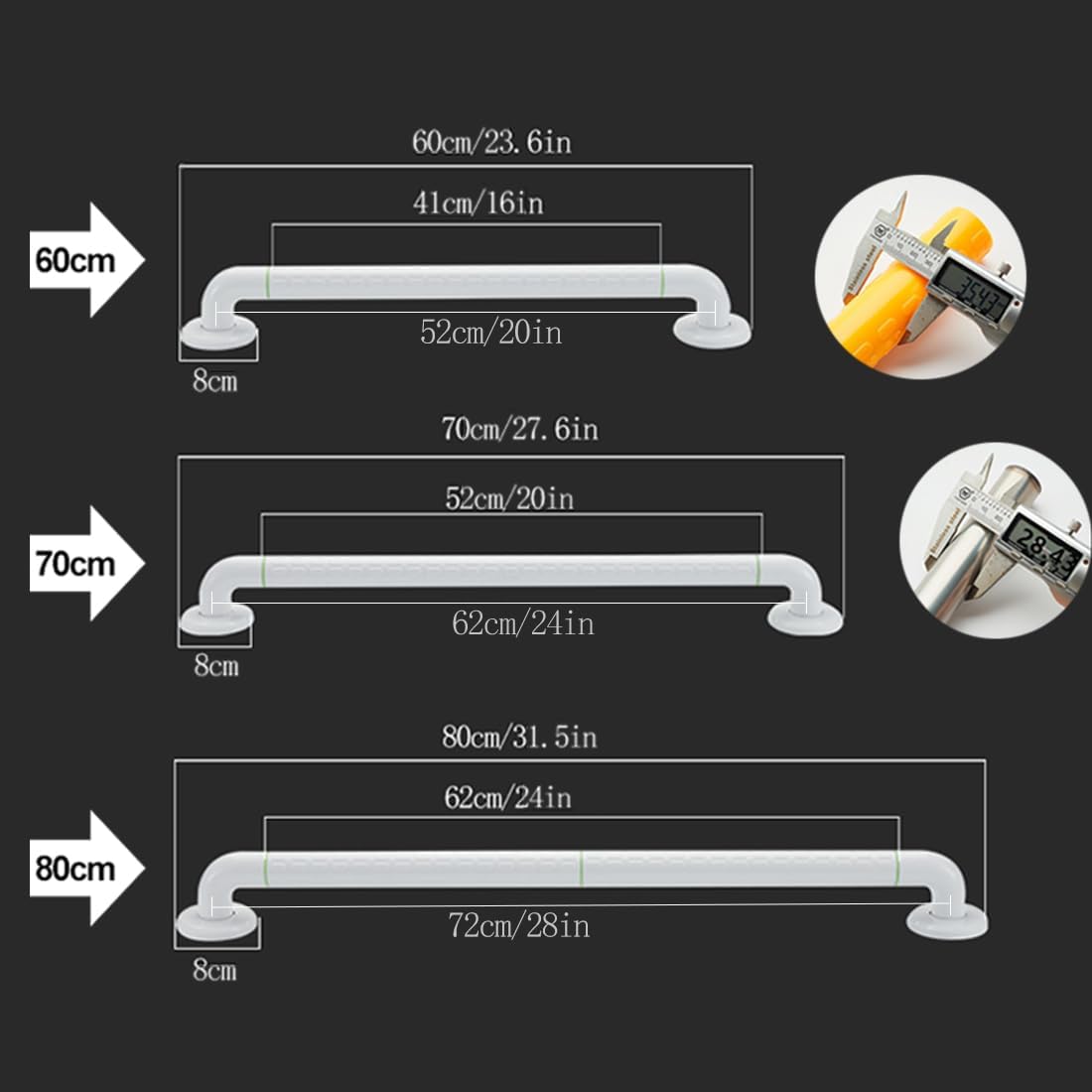 Bathroom Grab Rail 2 Pack Anti Grab Rail,Senior Assist Bath Handle Grab Bar Handle for Bathroom, and Disability Aids