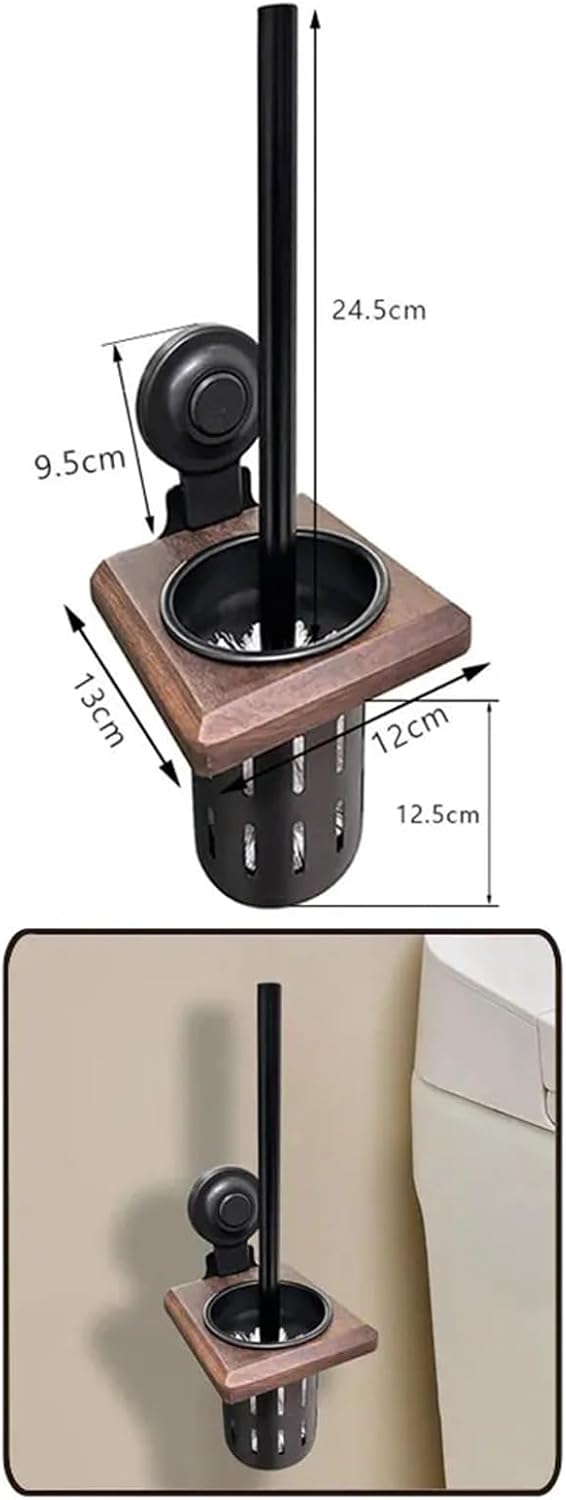 Suction Cup Wooden Walnut Folding Bath Towel Rack Bathroom Toilet Accessories Wall-Mounted Storage Shelf Hardware Sets(Bath Towel Bar)