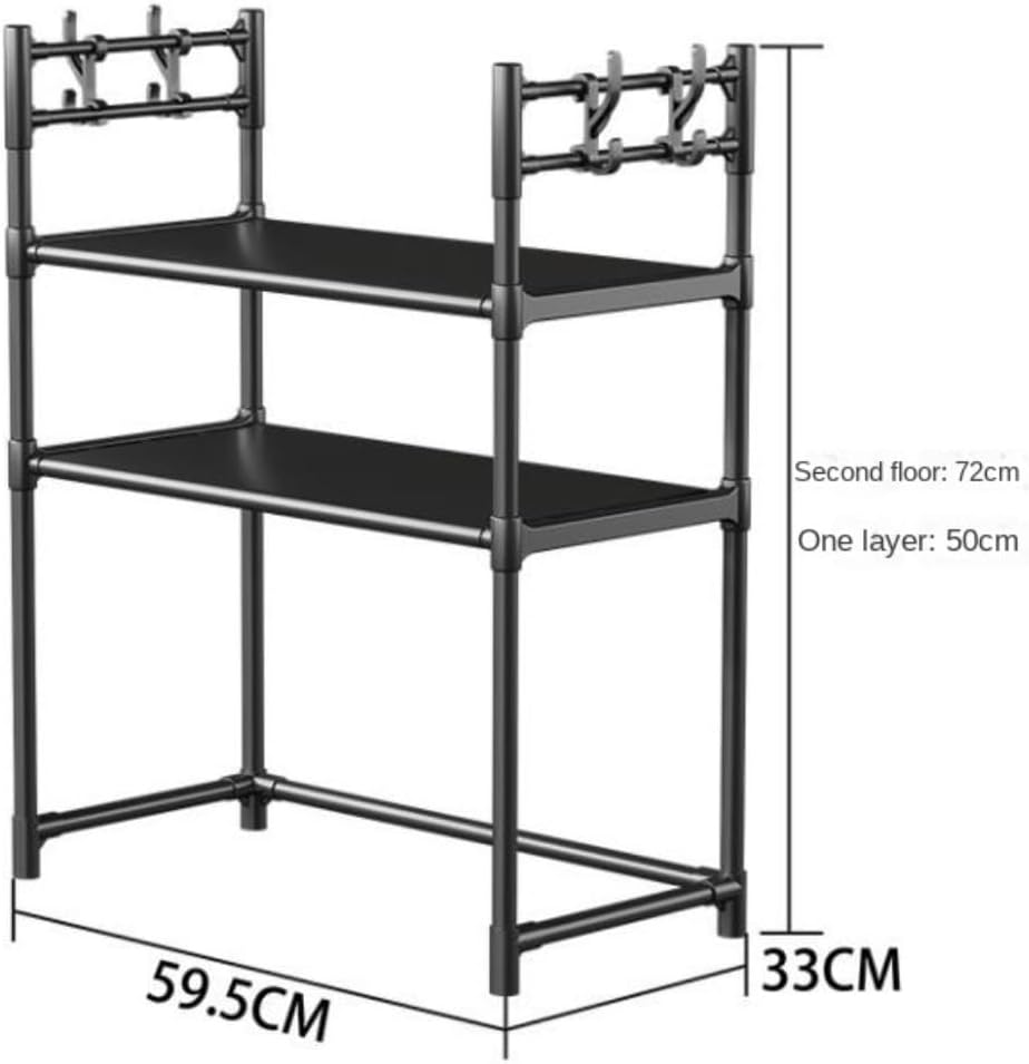 Microwave Stand Adjustable Retractable Microwave Oven Stand Kitchen Counter Rack Countertop Multi-Layer Storage Storage(50cm)