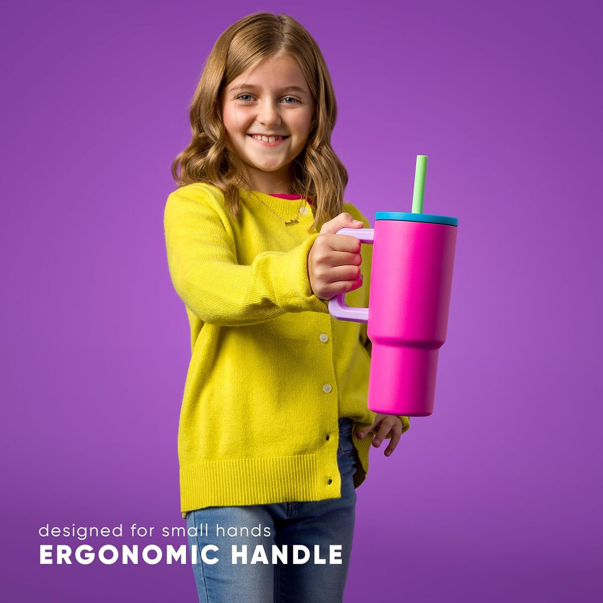 Simple Modern Disney Kids 24 oz Tumbler with Handle and Silicone Straw Lid Spill Proof Leak Resistant Stainless Steel Bottle Trek Collection Winnie The Pooh in the Wilderness (Pack of 12)