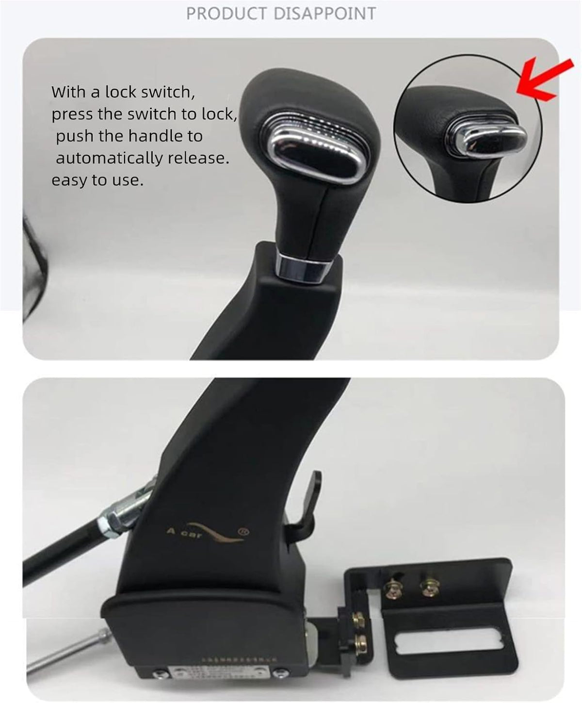 YANGG Hand Controls Driving Car Feet Disabled Handicap Aid Equipment Handle Driver Help Gas/Brake Pedals Assist Device Kit with Steering Wheel Spinners All Steel Main Body (Enhanced Type)