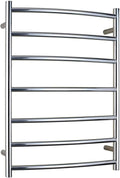 Towel Warmer, Electric Towel Warmer Rack Wall Mounted, Polish Chrome Heated Drying Rack with 7 Heated Bars Mirror,Bath Towel Dryer, Hardwi