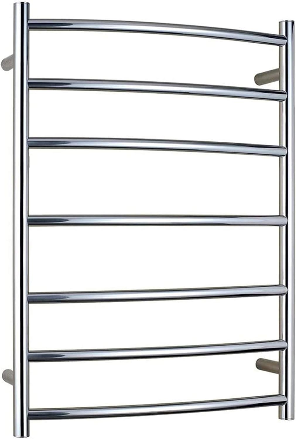 Towel Warmer, Electric Towel Warmer Rack Wall Mounted, Polish Chrome Heated Drying Rack with 7 Heated Bars Mirror,Bath Towel Dryer, Hardwi