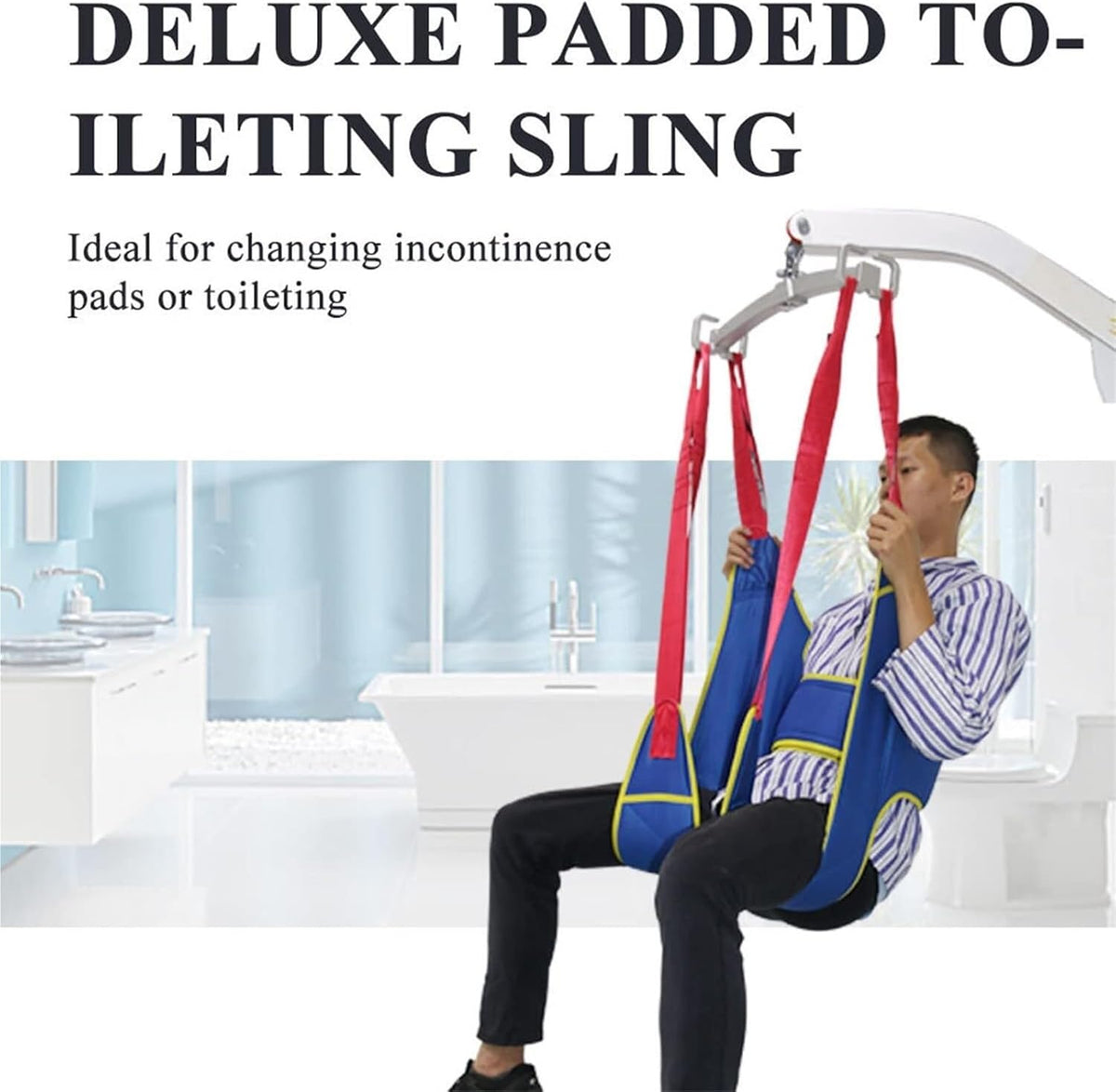 Patient Lifter Medical Lift Equipment,Universal Full Body Mesh Lift Sling,Toilet Bath Shower Aids Lifting Cushion,for Thigh Hip Leg Exercise