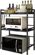 Microwave Stand 2 Layer Microwave Stand Kitchen Shelves Rack Floor Retractable Adjustable Oven Rice Cooker Storage