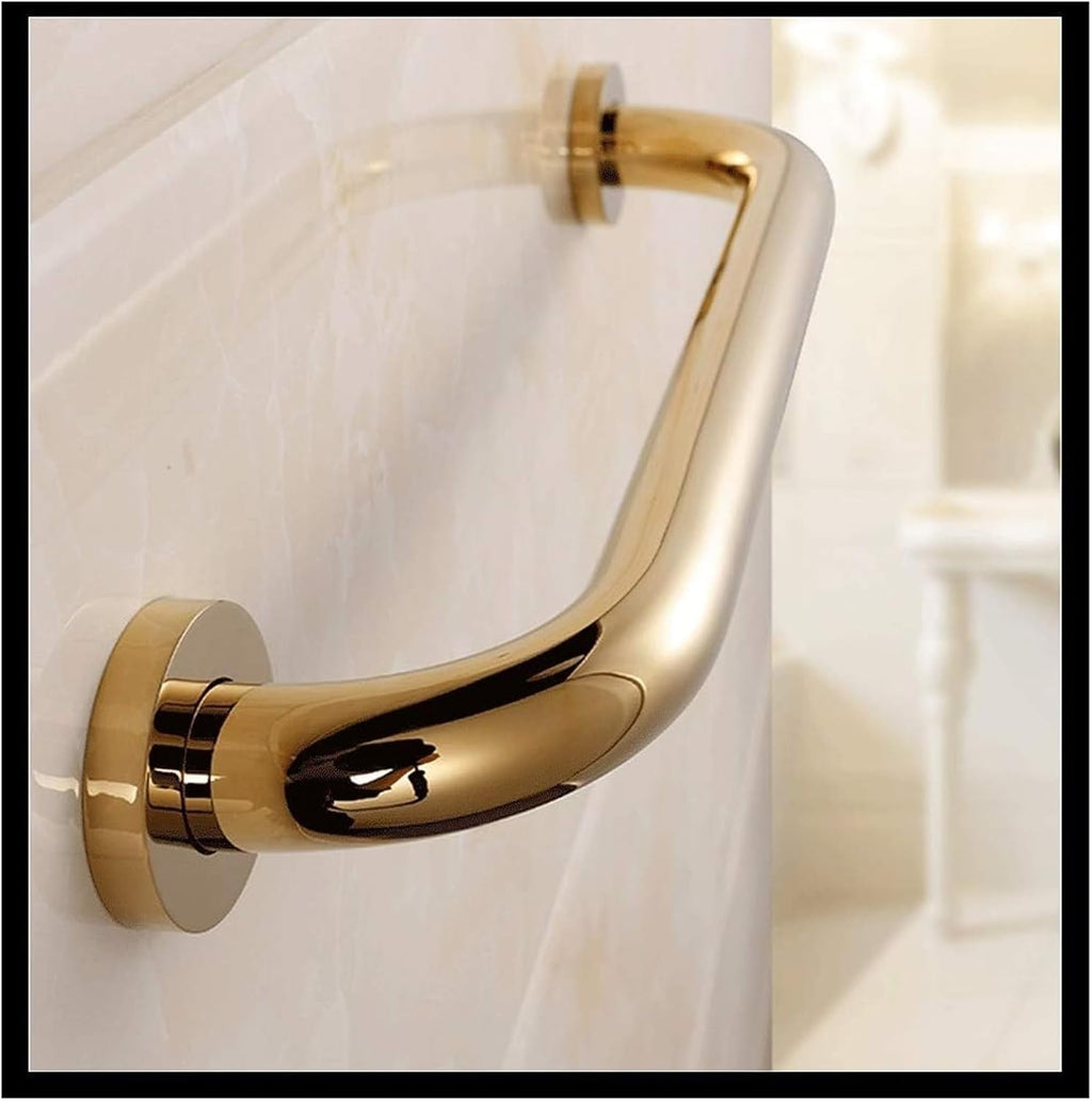 Grab Bars Grab Bar Grab Rails,Hand Rail Disability Aids Sicherheits Haltegriff Shower Handle Copper Bathroom Handrail Non-Slip Handle Barrier-Free Disabled Safe-Golden-320Mm(Golden,320Mm)