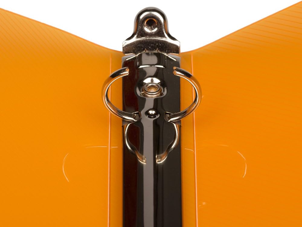 JAM PAPER Plastic 0.75 inch Binders - Orange 3 Ring Binder - Bulk 36/Pack