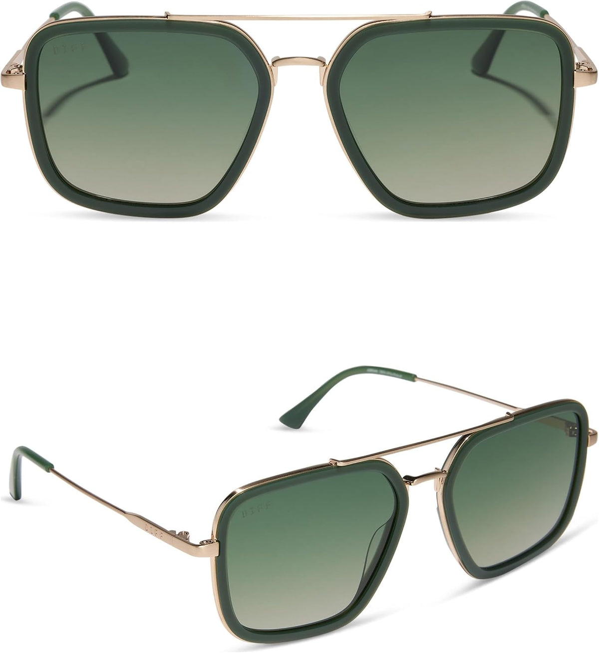 DIFF Jordan Designer Navigator Sunglasses for Women | 100% UVA/UVB Protection | Solid Frames
