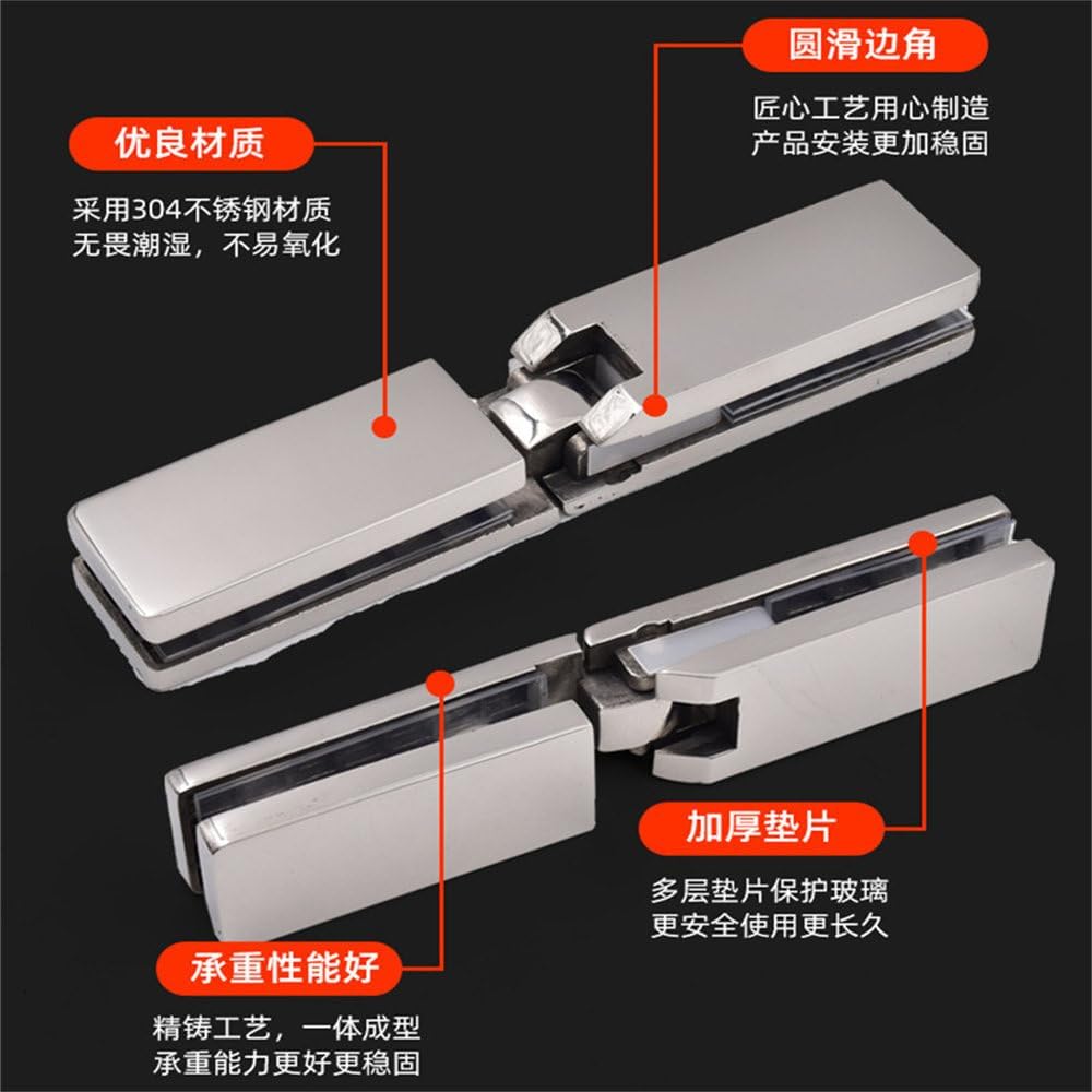 Door Stop Stopper Holder 304 Stainless Steel Bathroom Glass Long Strip Inside and Outside Opening