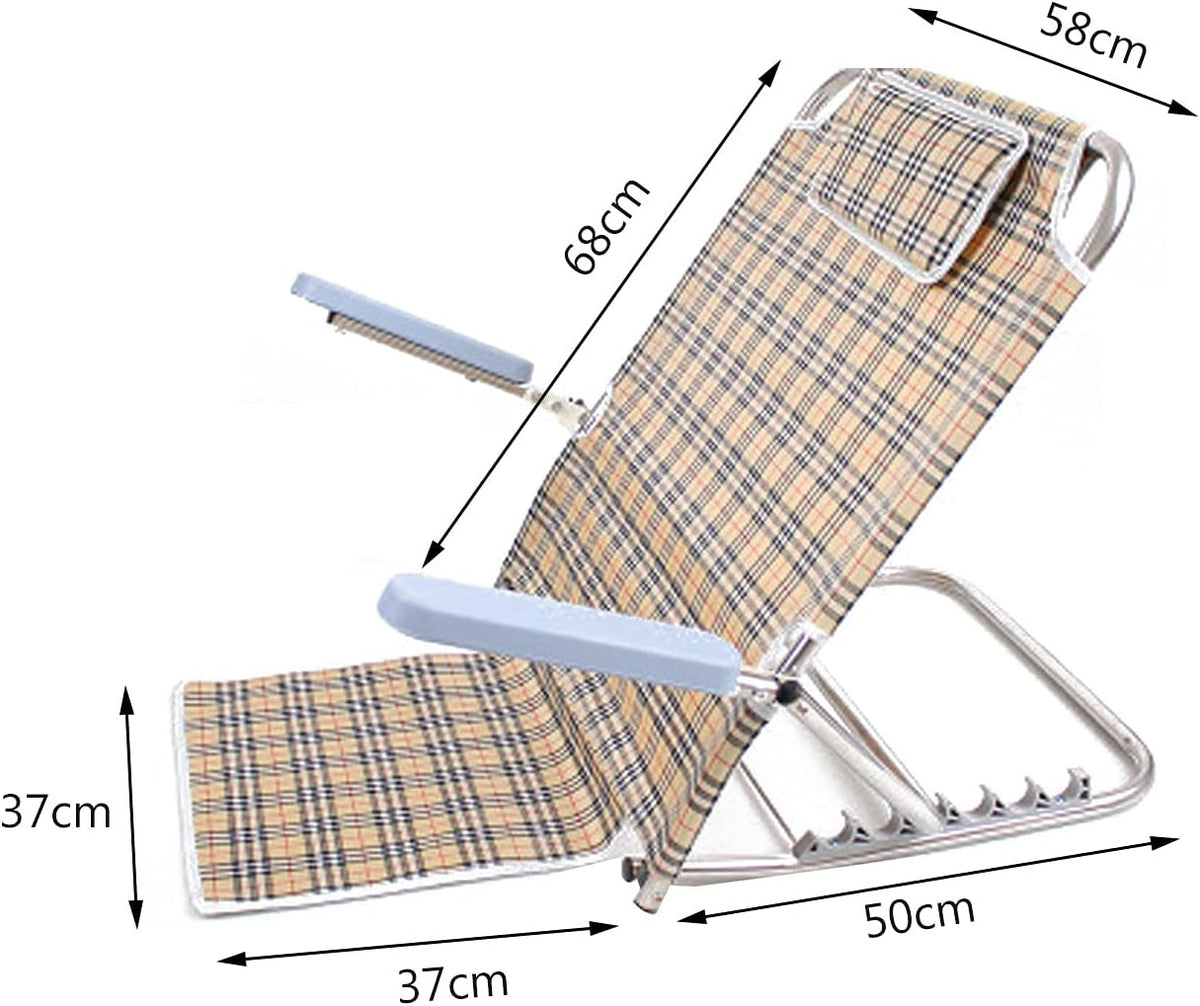 Adjustable Padded Sit-Up Back Rest Adjustable Bed Backrest Support Fabric Bed Back Rest with Humanized Armrest for Care Bed Support Disability Mobility Aid for Bed