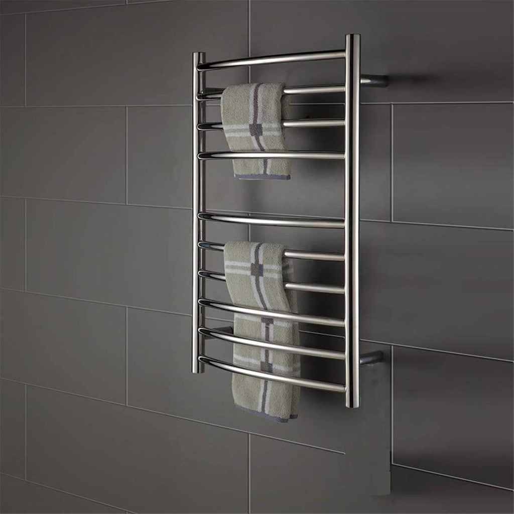 Towel Warmer,Electric Towel Warmer Rack Brushed Nickel 10 Heated Bars Towel Drying Rack Heated Ul Certificate,Bath Towel Dryer, Hardwired
