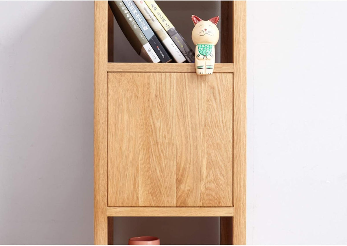 Simply Modern 3-Tier Book Shelf Wooden Open Shelf Corner Bookcase Furniture,L13.8×W 13.8'×39.8' H Bookcase/Bookshelves (Color : Walnut Color) (Natural Wood Color)